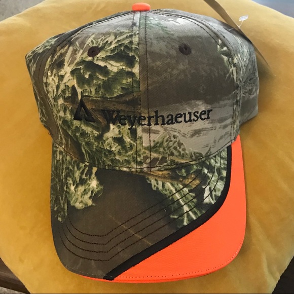 NWT Snapback Weyerhaeuser Camo Baseball Cap Hat